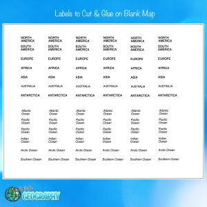 Animal World Map Lables for Kids
