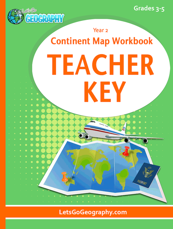 Continent Map Workbook 2 Teacher Key