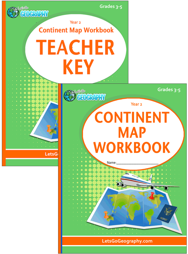 Continent Map Workbook 2 Bundle